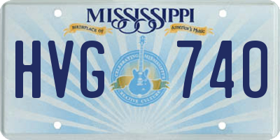 MS license plate HVG740