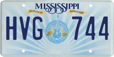 MS license plate HVG744