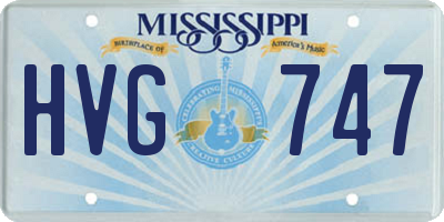 MS license plate HVG747