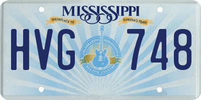 MS license plate HVG748