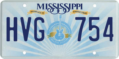 MS license plate HVG754
