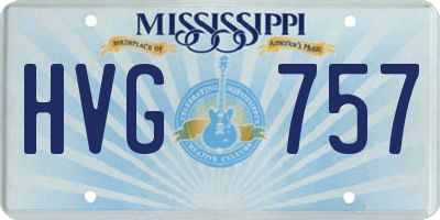 MS license plate HVG757