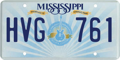 MS license plate HVG761