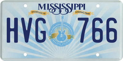 MS license plate HVG766
