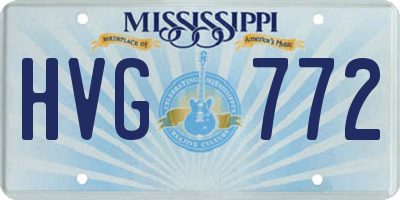 MS license plate HVG772