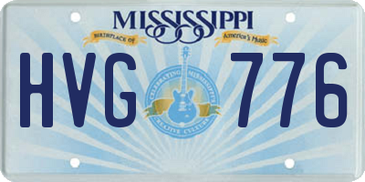 MS license plate HVG776