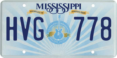 MS license plate HVG778