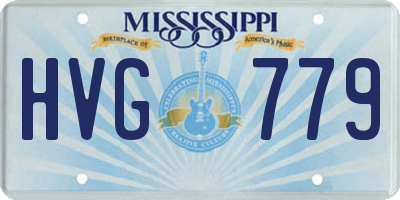 MS license plate HVG779