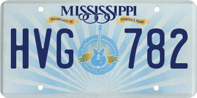 MS license plate HVG782