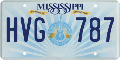MS license plate HVG787