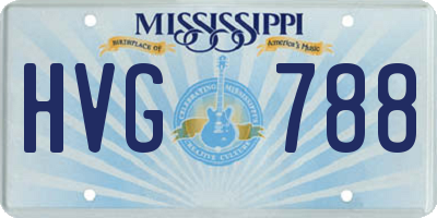 MS license plate HVG788