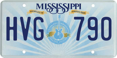 MS license plate HVG790