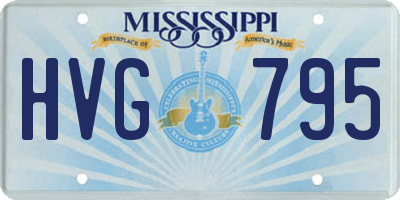 MS license plate HVG795
