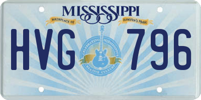 MS license plate HVG796