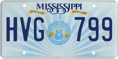 MS license plate HVG799