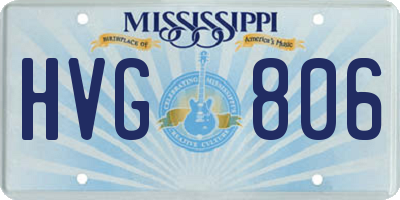MS license plate HVG806