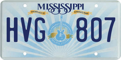 MS license plate HVG807