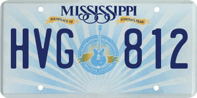 MS license plate HVG812
