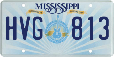 MS license plate HVG813