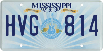MS license plate HVG814