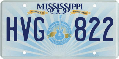 MS license plate HVG822