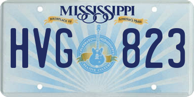 MS license plate HVG823
