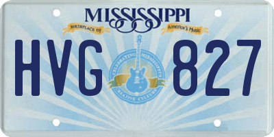 MS license plate HVG827