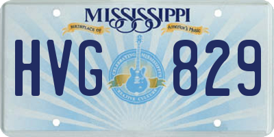 MS license plate HVG829