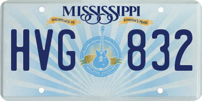 MS license plate HVG832