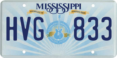 MS license plate HVG833