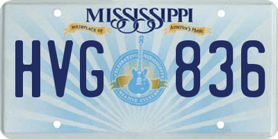 MS license plate HVG836