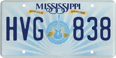 MS license plate HVG838
