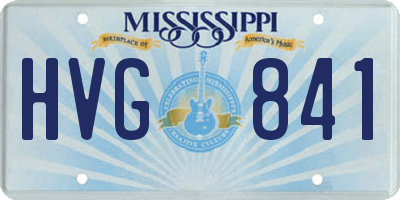 MS license plate HVG841
