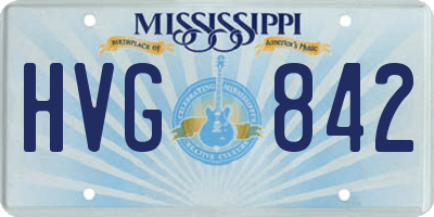 MS license plate HVG842