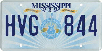 MS license plate HVG844