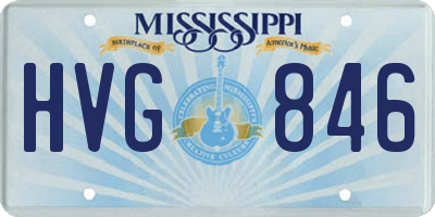 MS license plate HVG846