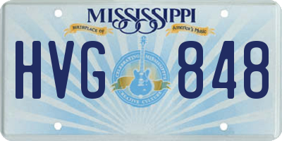 MS license plate HVG848