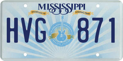 MS license plate HVG871