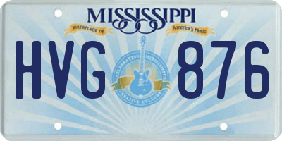 MS license plate HVG876