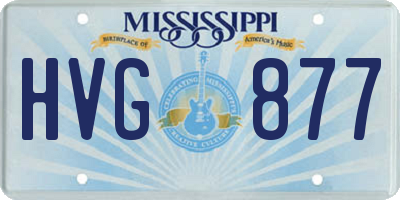 MS license plate HVG877