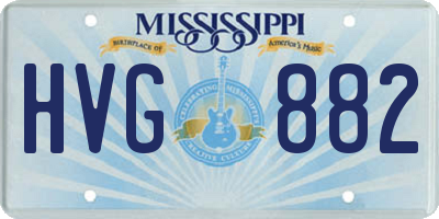 MS license plate HVG882