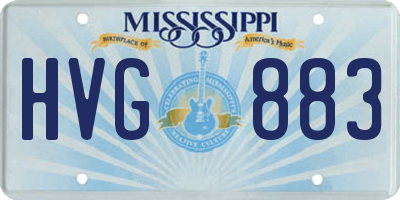 MS license plate HVG883