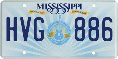 MS license plate HVG886