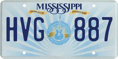 MS license plate HVG887