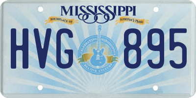 MS license plate HVG895