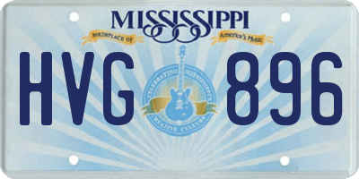 MS license plate HVG896