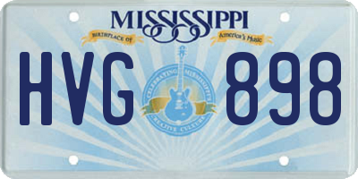 MS license plate HVG898