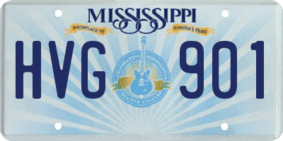 MS license plate HVG901