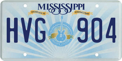 MS license plate HVG904