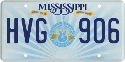 MS license plate HVG906